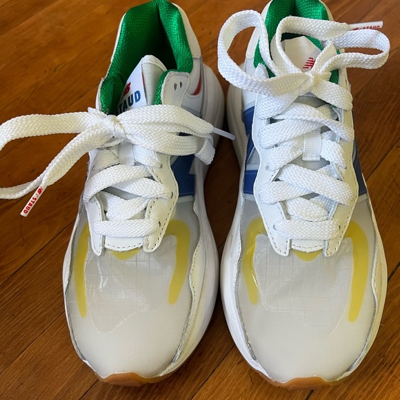 SOLD - New Balance X STAUD Leather Color Block Sneakers - Picture 2 of 5